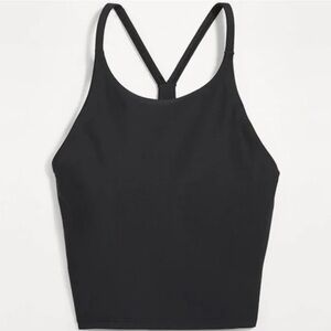 Black old navy active crop top built in bra